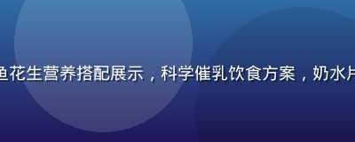 催乳食材猪蹄鲫鱼花生营养搭配展示，科学催乳饮食方案，奶水片库催乳饮食资讯